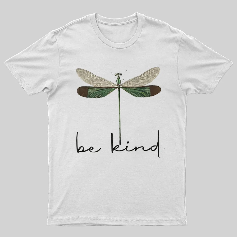 Be Kind Dragonfly Printed Men's T-shirt
