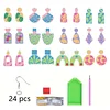 12 Pairs Plant Diamond Painting Earrings DIY Diamond Art Earrings for Adults