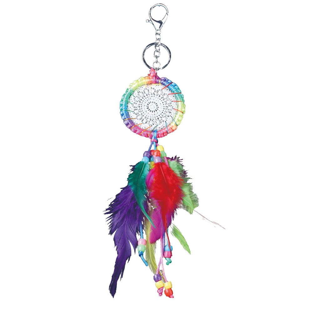 

Handmade Color Feather Wind Chimes Car Pendant Beads Dream Catcher Gifts, 501 Original