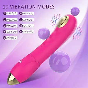 Rose Squirting Dildo Vibrator with 10 Vibrating Modes for G-Spot & Clitoral Stimulation