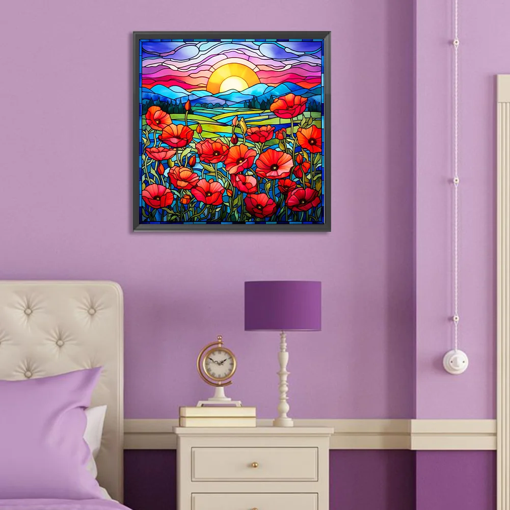 Diamond Painting - Full Round Drill - Poppy(Canvas|30*30cm)