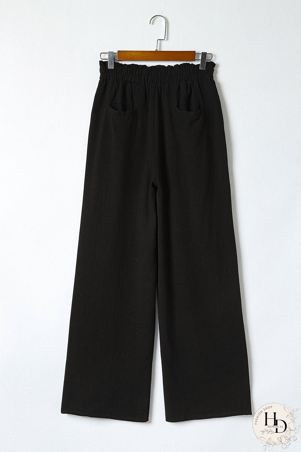 Double Take Elastic Waist Straight Leg Pants with Pockets
