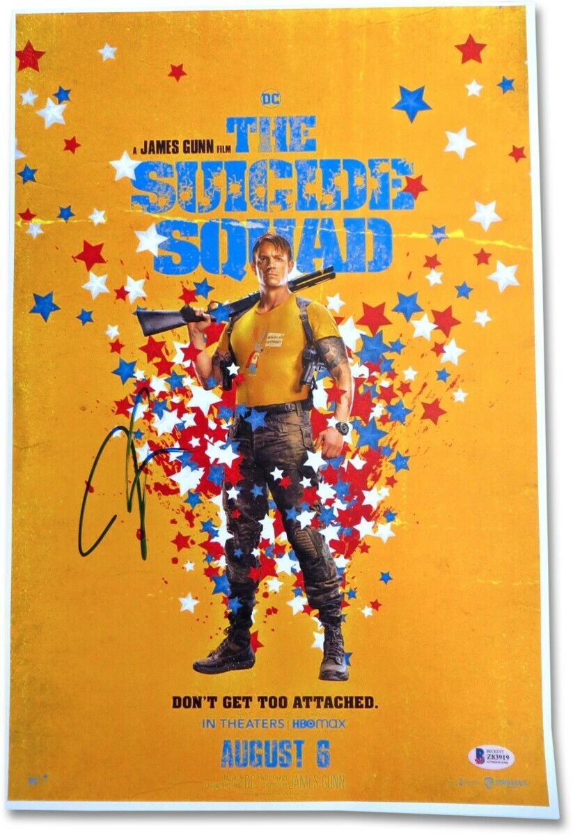 Joel Kinnaman Signed Autographed 12X18 Photo Poster painting The Suicide Squad BAS Z83919