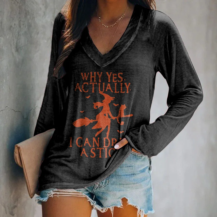 I Can Drive A Stick Printed Long Sleeve T-shirt