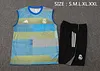 2025/2026 Real Madrid Pre-Match Training Blue-Green Vest+Shorts Football1:1 Thai Quality