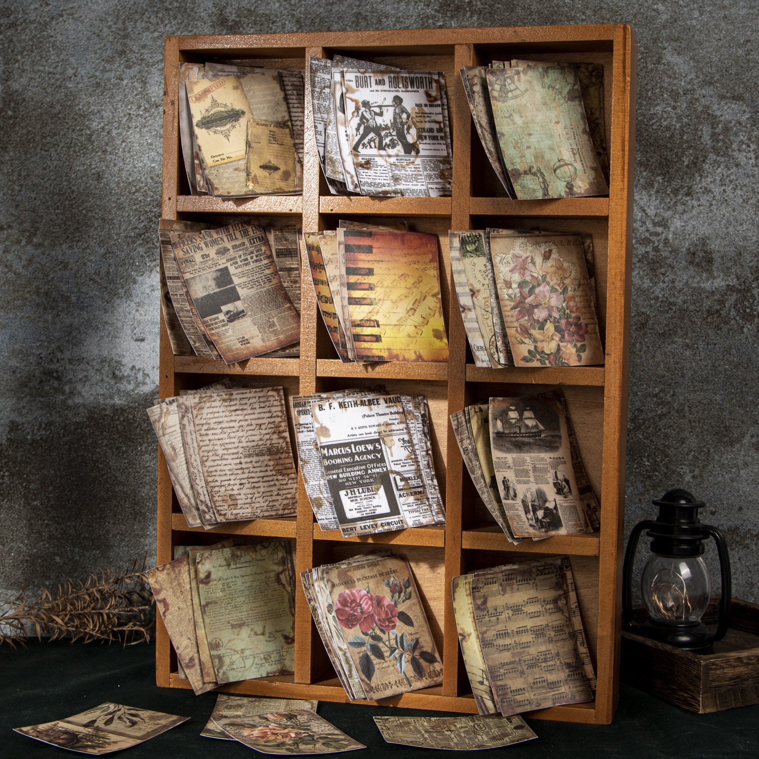 저널세이 50매 빈티지 소재 와시지 스티커북