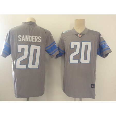 Men's  Detroit Lions #20 Barry Sanders Grey Vapor Untouchable Limited Stitched NFL Jersey