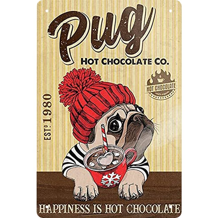 Pug Dog - Vintage Tin Signs/Wooden Signs - 7.9x11.8in & 11.8x15.7in