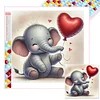 Valentinstag Liebe Tiere - quadratischer Bohrer Diamantmalerei - 35*35cm