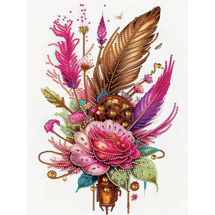Feathers And Gears 30*40CM(Canvas) Special Drill Diamond Painting gbfke