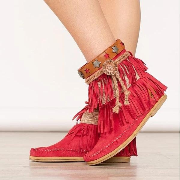 Suede Tassel Daily Boots -boots