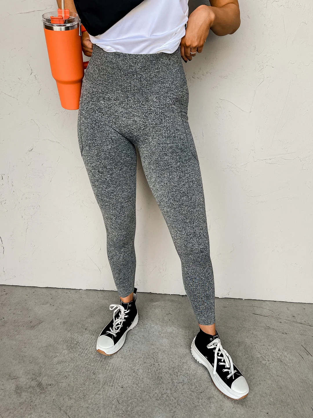 Setting Records Ribbed High Waisted Leggings