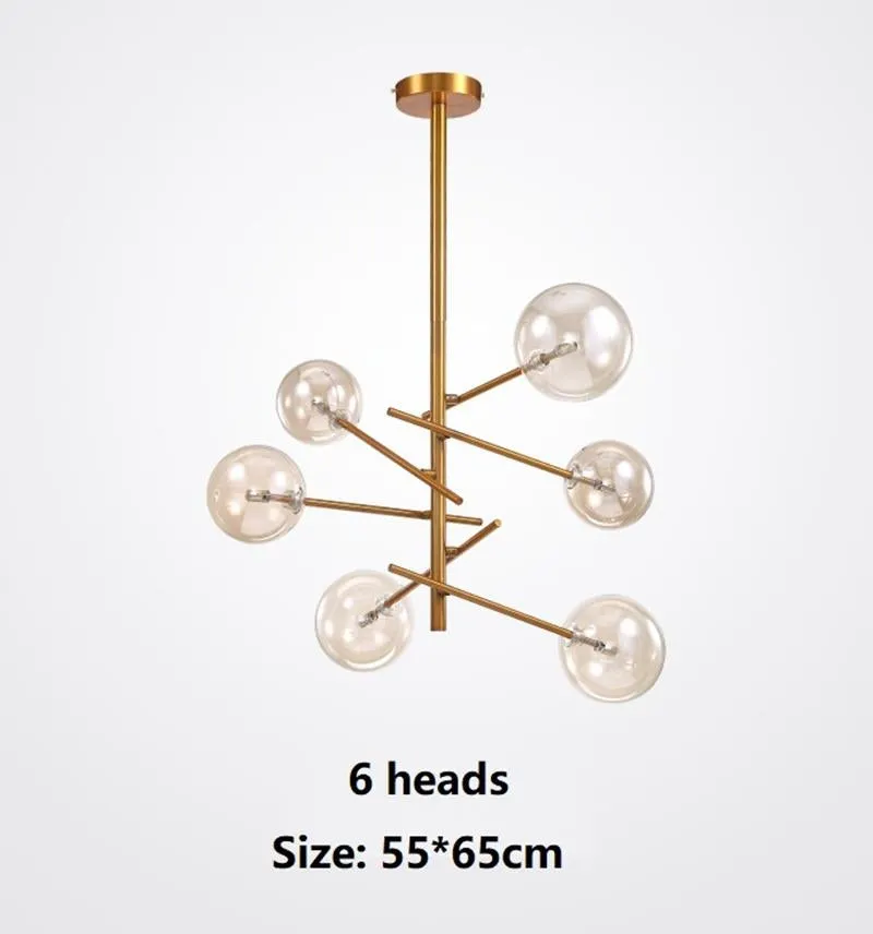 Europe Modern Creative Glass Pendant Light magic beans Glass Bubbles ...