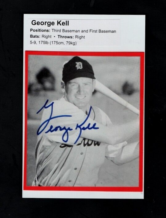 GEORGE KELL-DETROIT TIGERS AUTOGRAPHED Photo Poster painting-(d.2009)