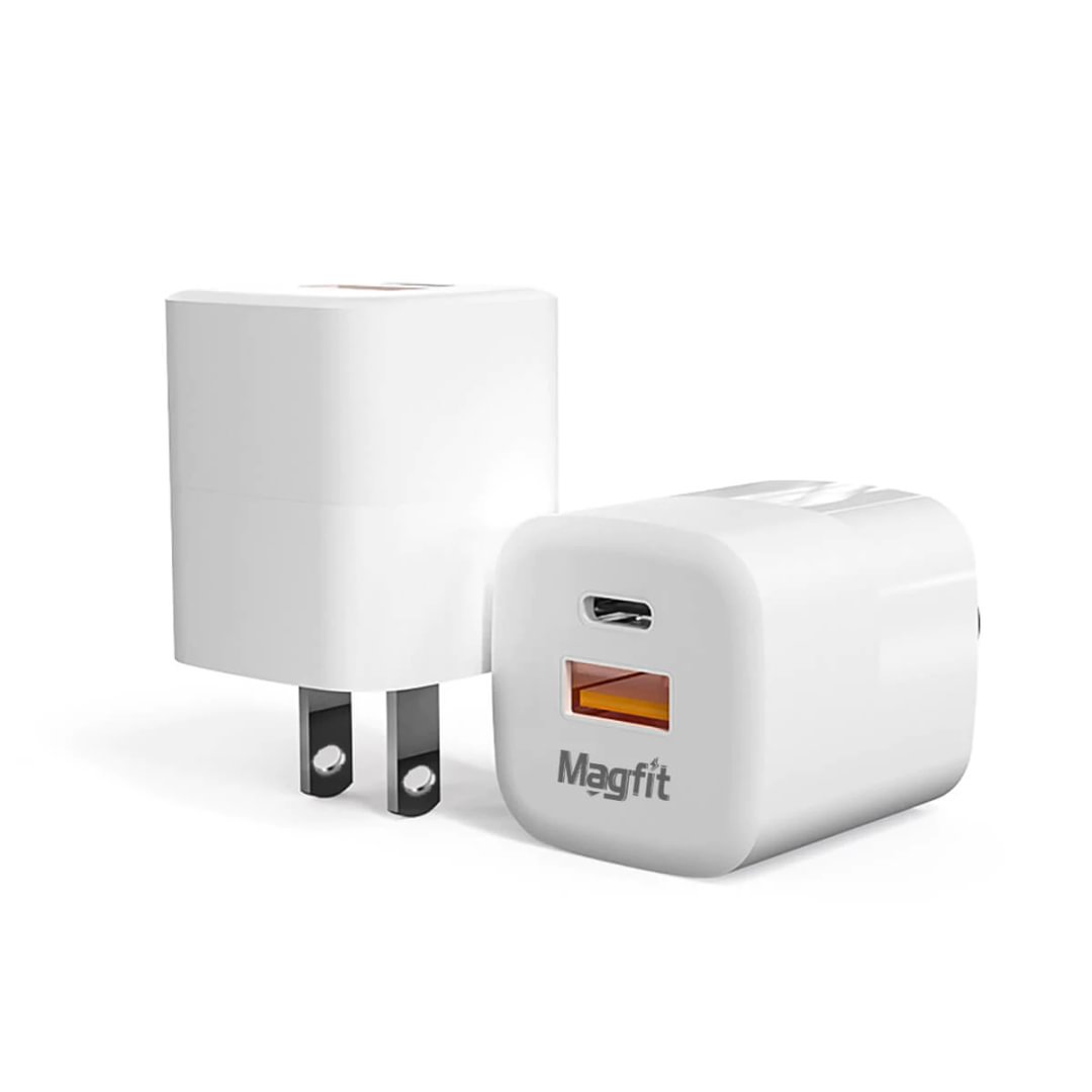33W GaN Charger with A+C Dual Port Mini Adapter