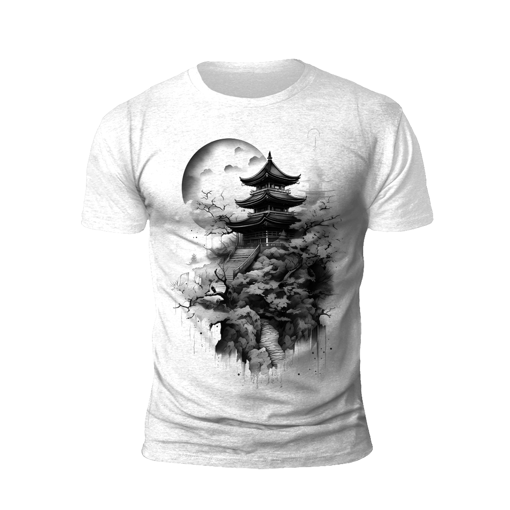 Ethereal Pagoda: A Fusion of Tradition and Modernity T-shirt