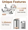 SOUNDFUSE Shower Chair for Inside  Shower with Arms and Back,  400 lbs Height Adjustable Shower Chair for Elderly and Disabled with Enhanced Non-Slip Feet, Heavy Duty Shower Seat.