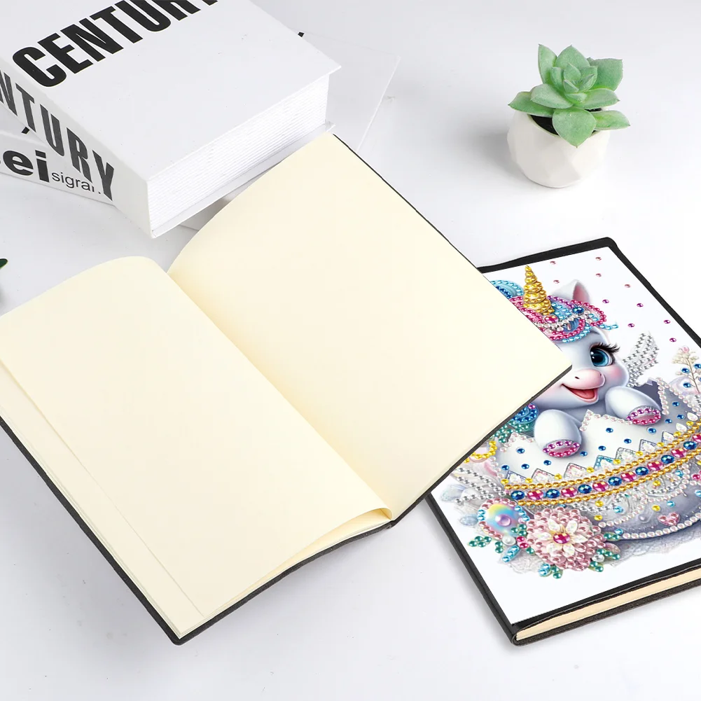 DIY Unicorn Special Shaped Diamond Painting Diary Book 50 Pages for Adults Kids