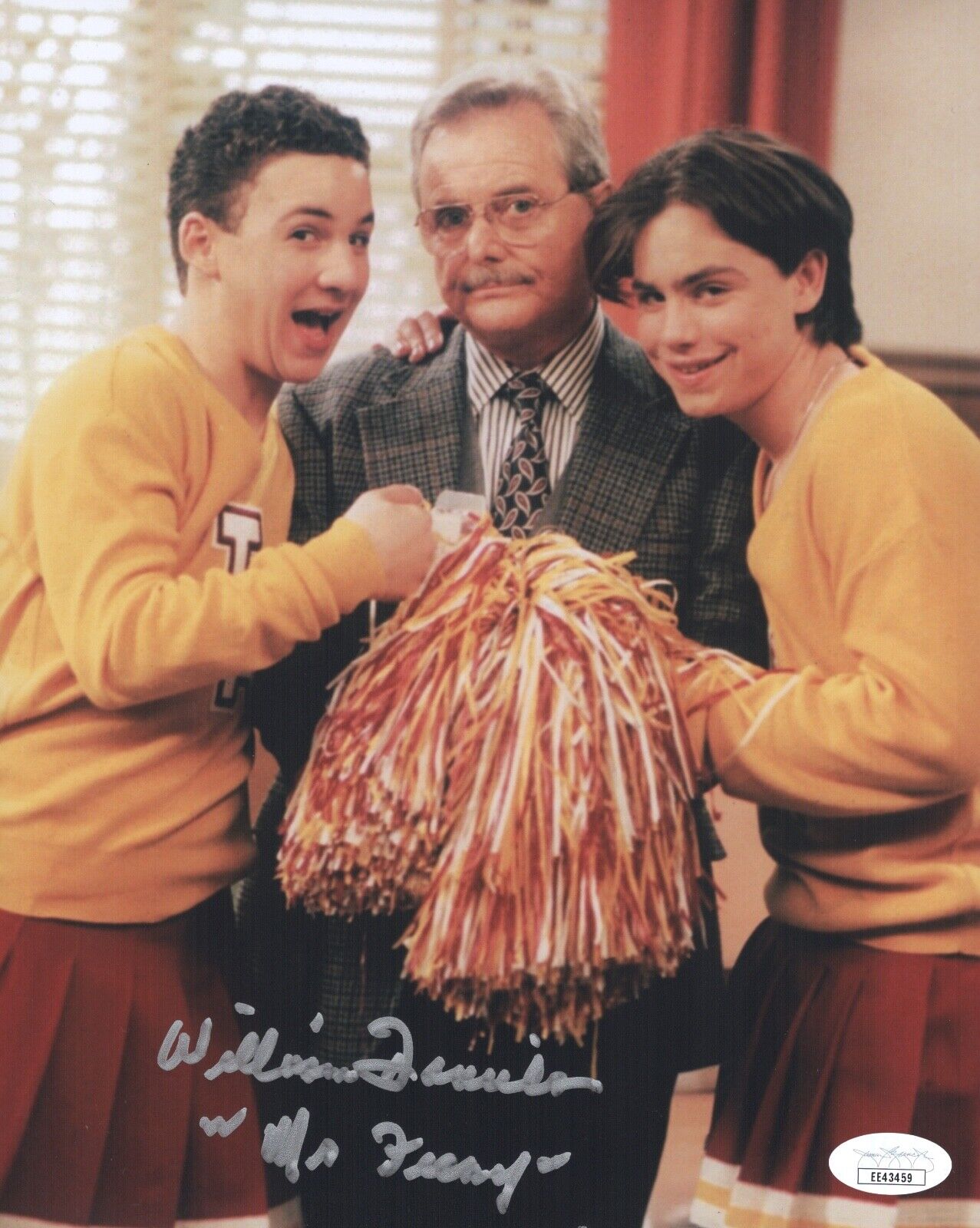 William Daniels Signed Mr. Feeny BOY MEETS WORLD 8x10 Photo Poster painting Autograph JSA COA