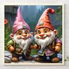 (40*40cm)Gnome - Round Partial AB Drill Diamond Painting