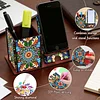 Multifunctional Handmade Wood Diamond Painting Phone/pen Holder& Storage Box Table Ornament Kits