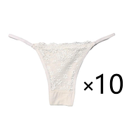 Kissbake 10PCS/SET Women's Lace Panties Ladies Sexy Cotton Underwear Female Thong Hollow Out Low Waist Lingerie Seamless G-String