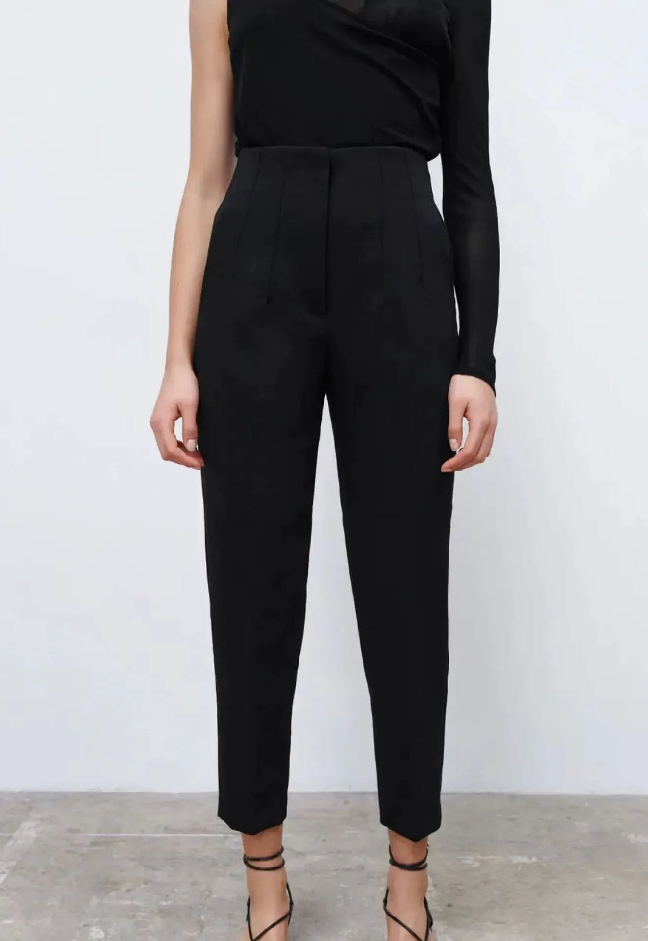 Tailored Pleat High Waist Pants