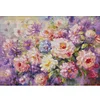(US Only)Full Embroidery Egyptian Cotton Thread 14CT Printed Flowers Cross Stitch126x97cm