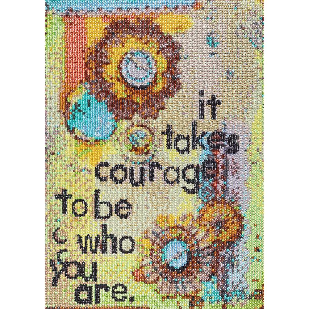 

Letters and Flower - Crystal Round Drill Diamond Painting - 30*40CM, 501 Original