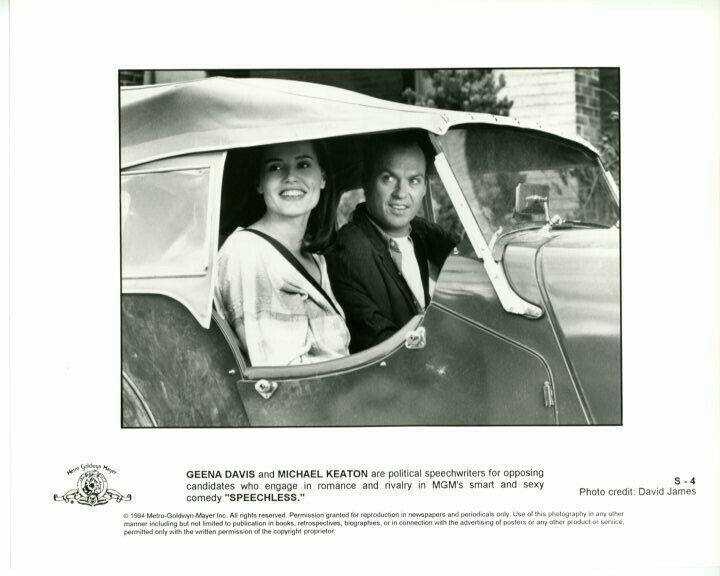 Geena Davis Michael Keaton Speechless 1994 Original Press 8X10 Photo Poster painting movie still