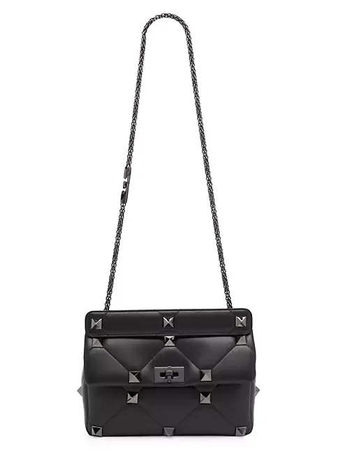 Valentino Garavani Medium Roman Stud Quilted Leather Shoulder Bag