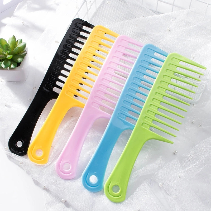 Factory Direct Supply Small Commodity Daily Curly Hair Hair Household Plastic Big Tooth Comb Big Wave Shape Wide Tooth Comb