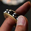 EDC Mechanical Buddhist Beads Ring Gyroscope PPB Portable Decompression Push Card