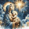Virgin Mary-11CT Stamped Cross Stitch 40*40cm/15.75*15.75in