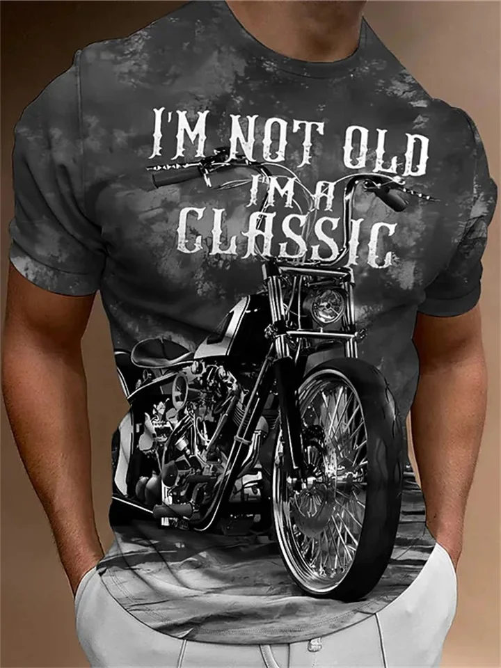 Men's T Shirt Tee Graphic Motorcycle Crew Neck Clothing Apparel 3D Print Outdoor Daily Short Sleeve Print Fashion Designer Vintage | 168DEAL