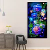 Diamond Painting-DIY Full Round Drill Blue Crystal Flower(40*70CM)