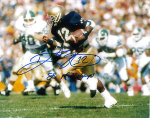 RICKY WATTERS NOTRE DAME FIGHTING IRISH 88 NATIONAL CHAMPS ACTION SIGNED 8x10