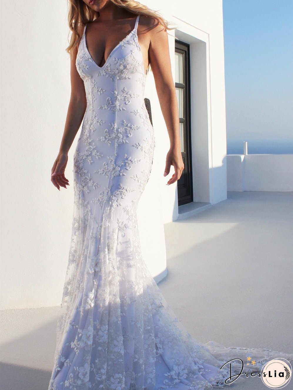 V-neck Halter Dress