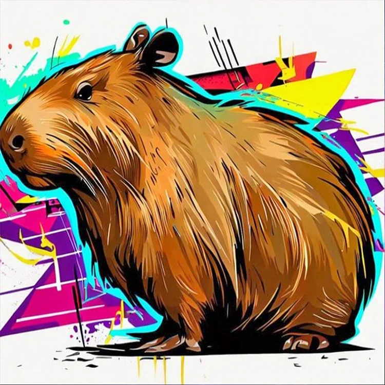 Capybara 30*30CM (Canvas) Full Round Drill Diamond Painting gbfke