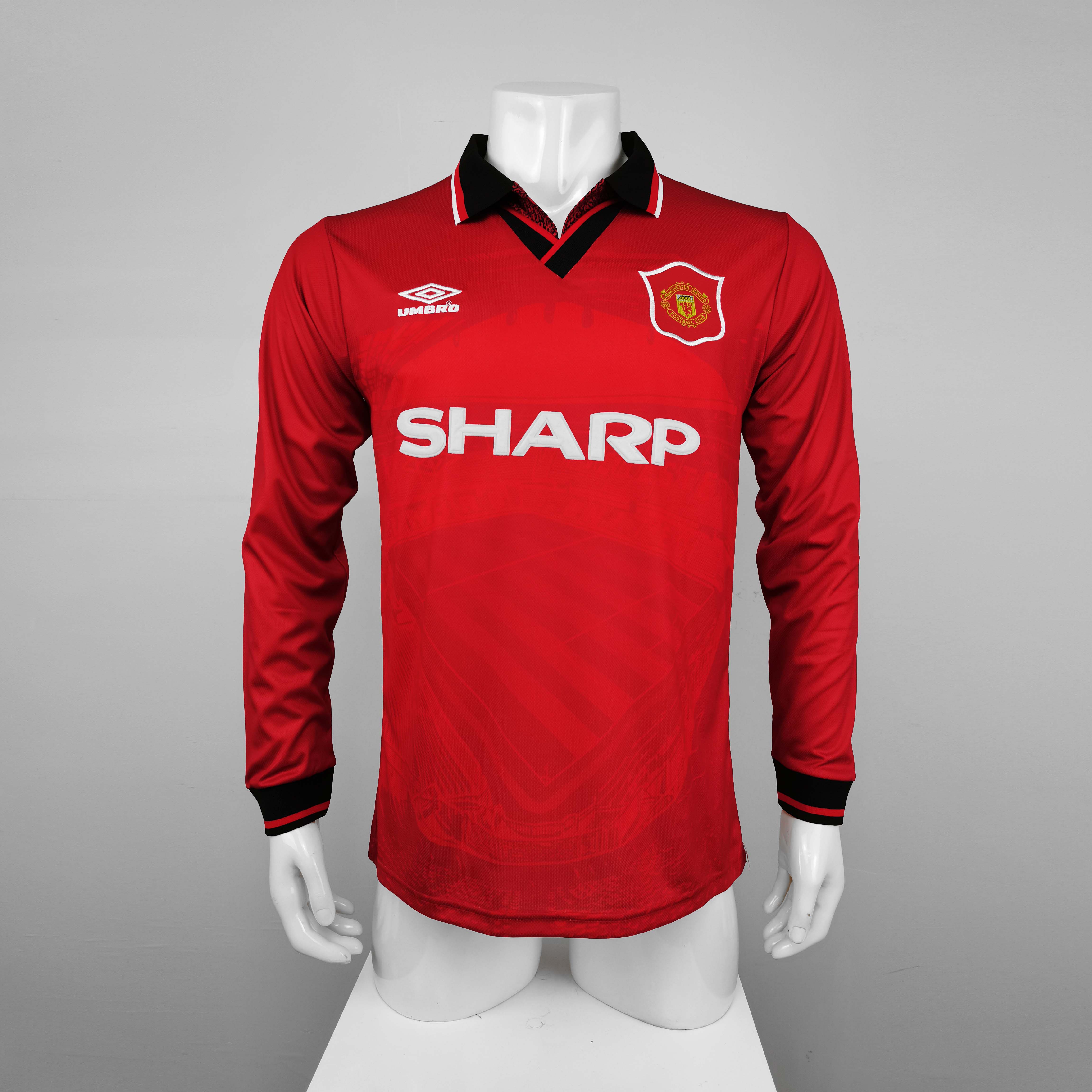 1994-1996  Retro Manchester United Home Long sleeve Football Shirt 1:1 Thai Quality
