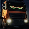 2Pcs LED Car Evil Eyes Warning Lamp USB Car Decoration Devil Eye Light for Truck