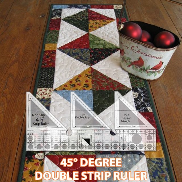 45° Degree Double Strip Ruler With Instructions