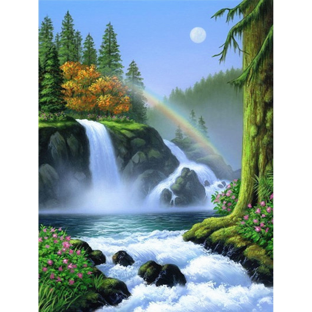 

40*50CM - Square Drill Diamond Painting - Waterfall, 501 Original