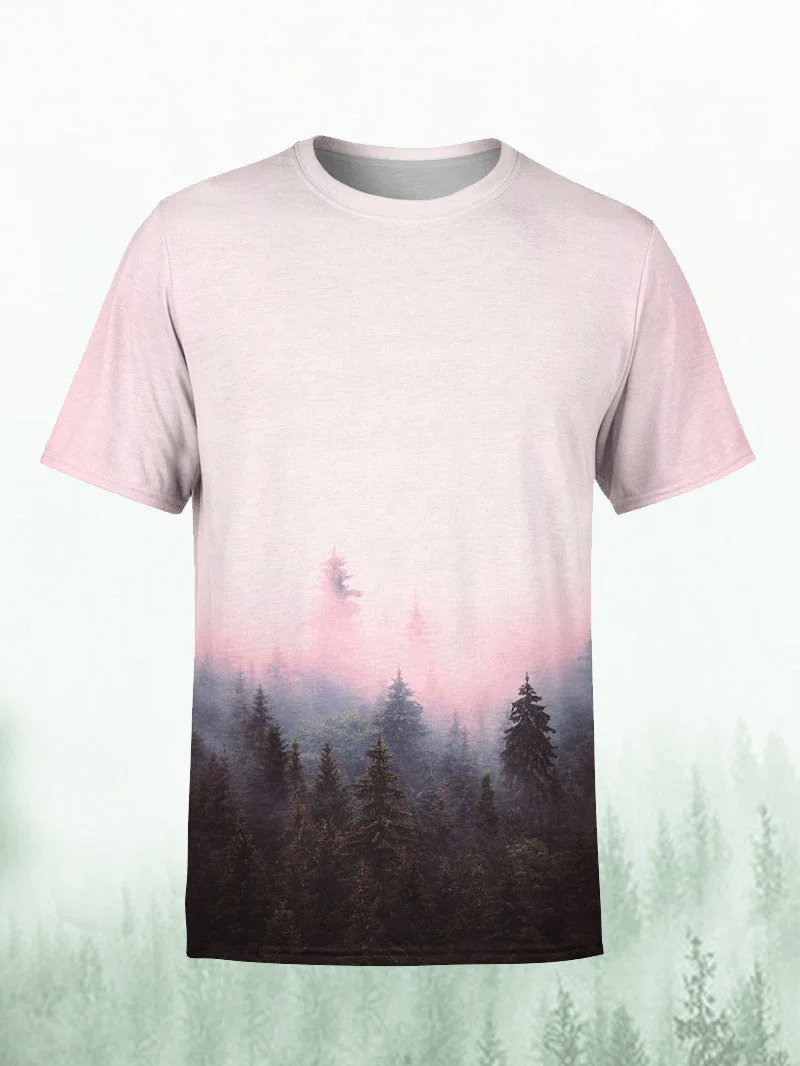 Men's Outdoor Forest Full Printed Short-Sleeved Shirt in  mildstyles