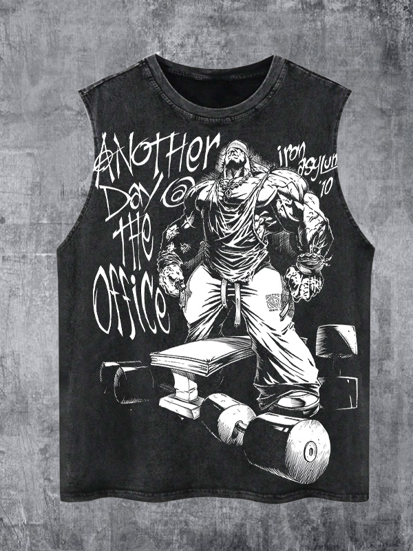Men's Love Fitness Art Print Cotton Tank Top