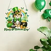 St. Patrick's Day Katze DIY 2D flache Acryl-Diamant-Mal-Kits 5D Diamantkunst-Fensteranh&auml;nger f&uuml;r die Wanddekoration im Garten zu Hause