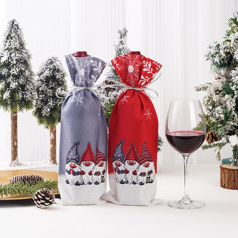Christmas Casual Minimalist Doll Party Festival Wine Bottle Bag