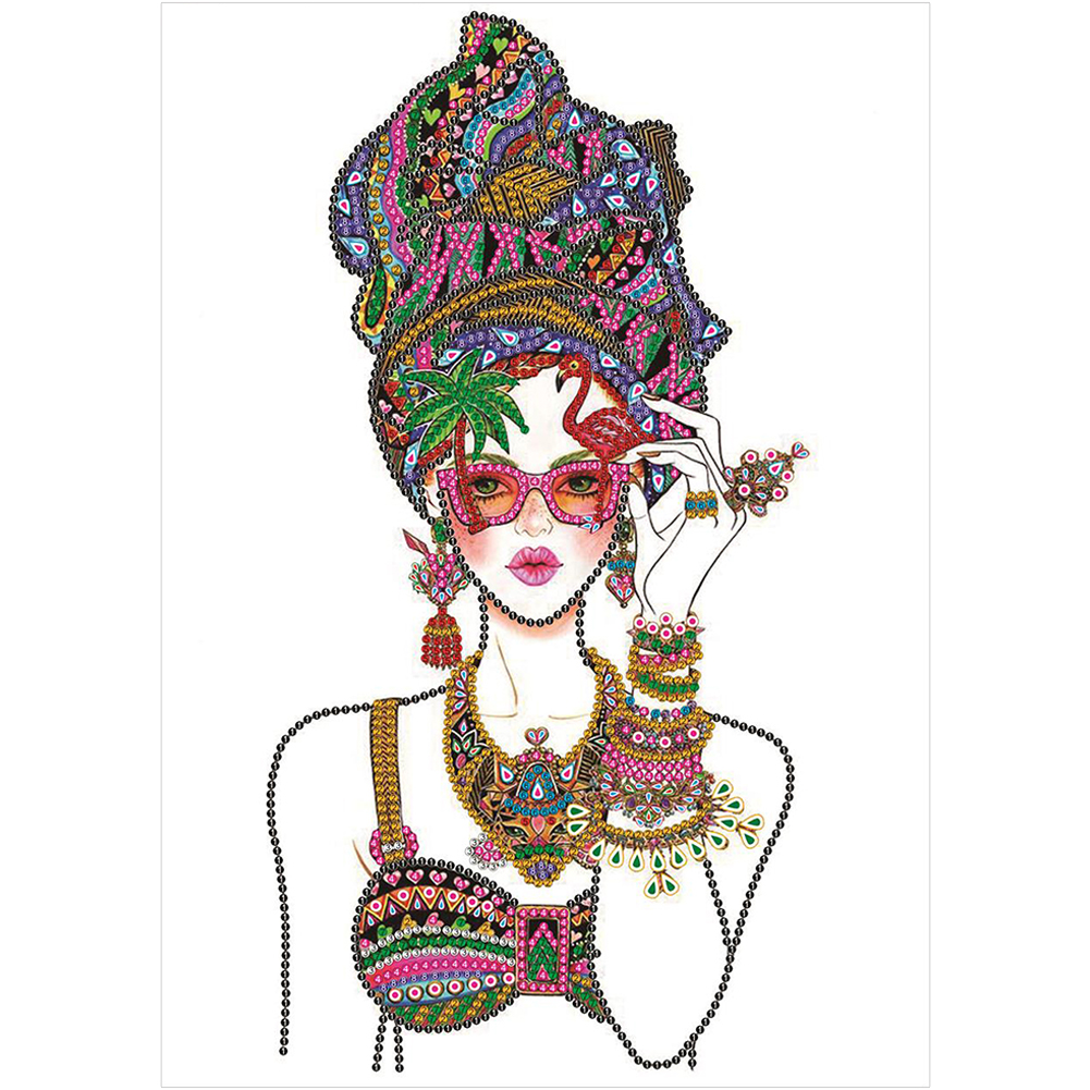 

30*40CM - Special Shaped Diamond Painting - Beauty, 501 Original