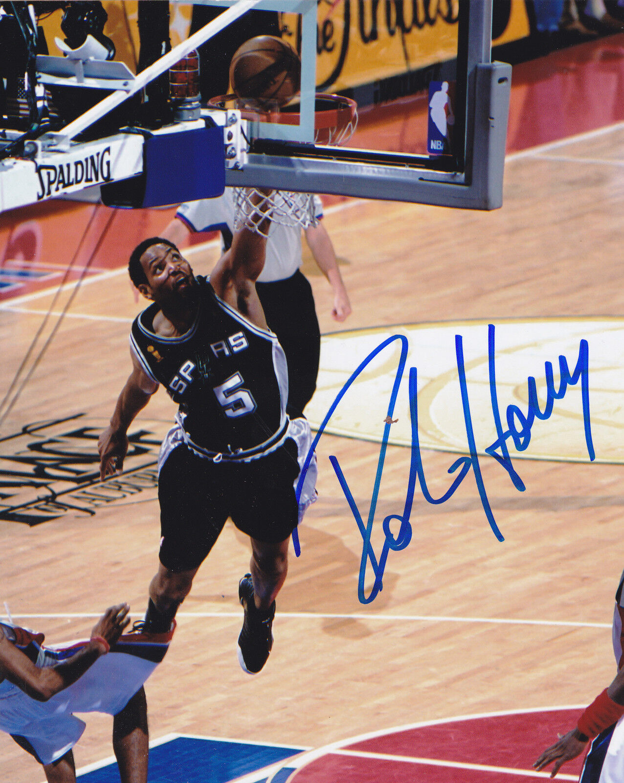 ROBERT HORRY SAN ANTONIO SPURS ACTION SIGNED 8x10