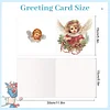 6PCS DIY Diamond Art Greeting Cards Christmas Angel Congratulations Cards & Gift